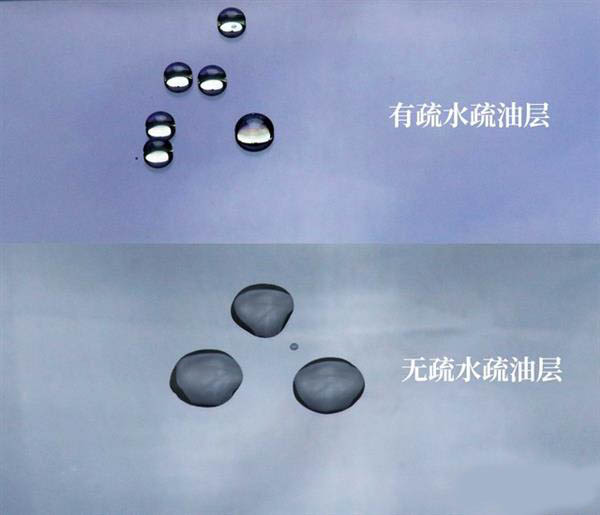 疏油疏水納米防指紋油效果對比圖 疏油疏水納米防指紋油效果對比圖